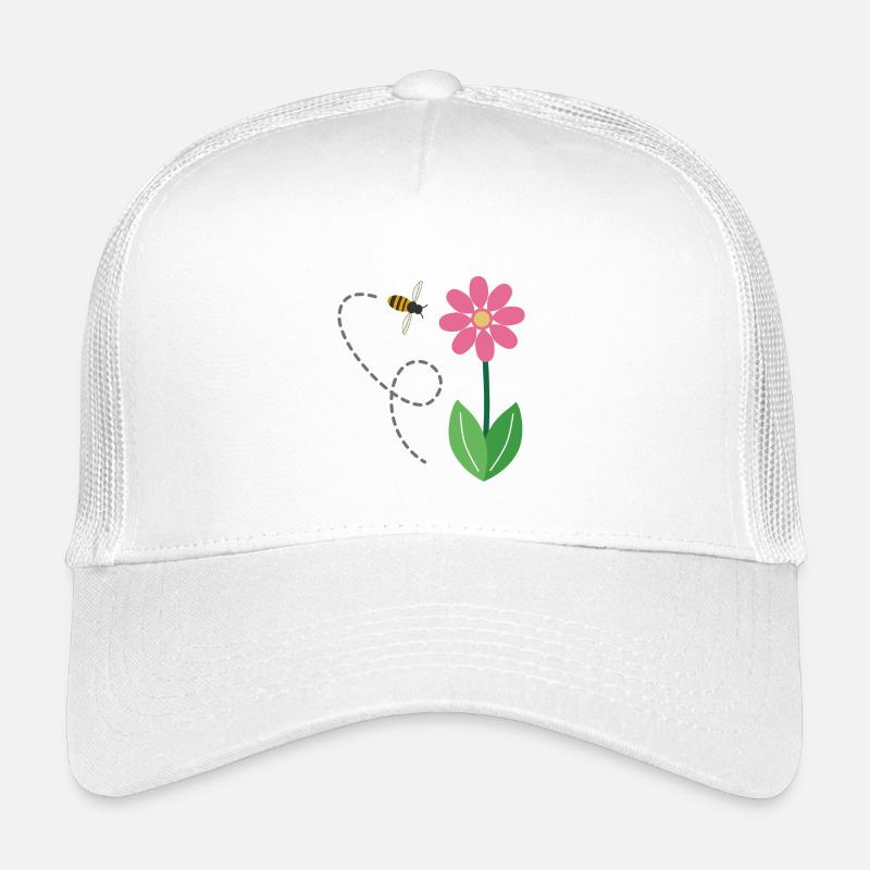 Die Blume und die Biene - Kinder Trucker-Cap - Weiß
