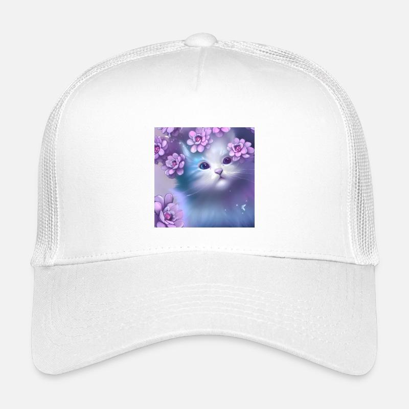 Cute kitten - Kids’ Trucker Cap - white