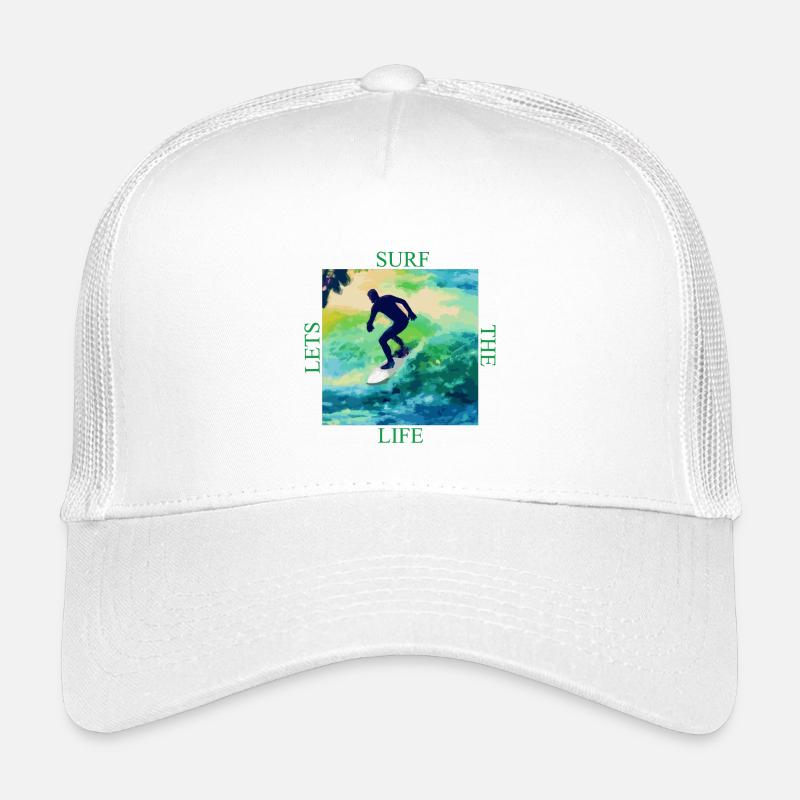 Surfer auf Farbwellen - Kinder Trucker-Cap - Weiß