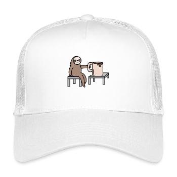 Late Riser Mammals Sloth Jungle Animal - Kids’ Trucker Cap - white - Front