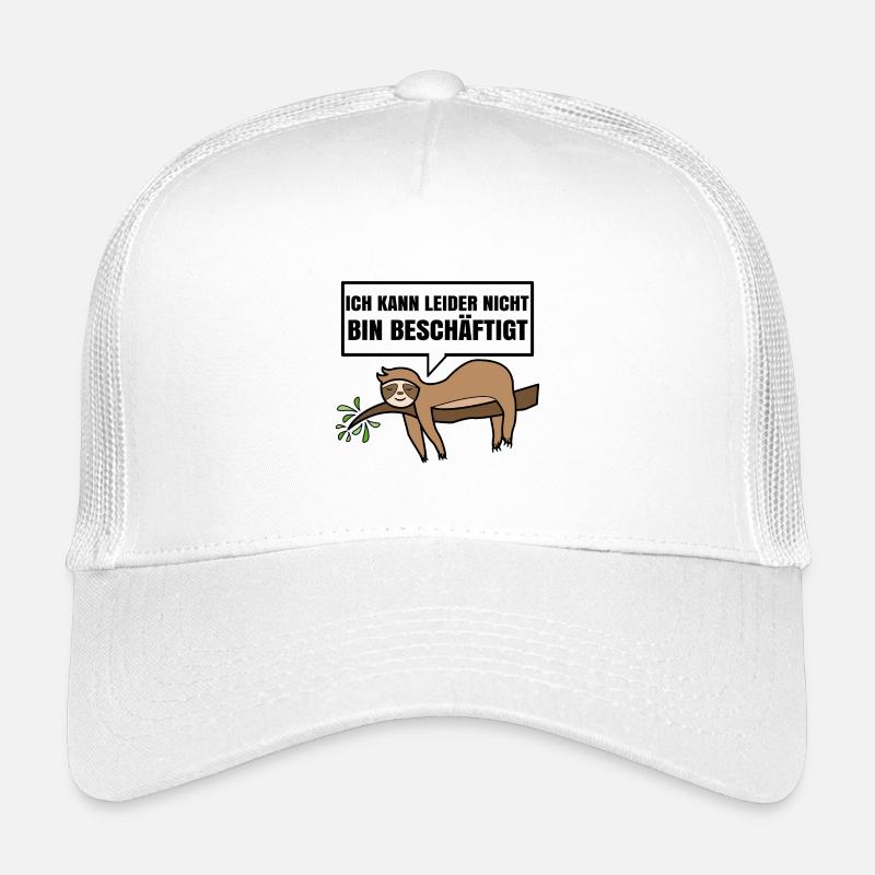 Hängematte Tier Faultier Schlafen Statement Faul Kinder Trucker-Cap