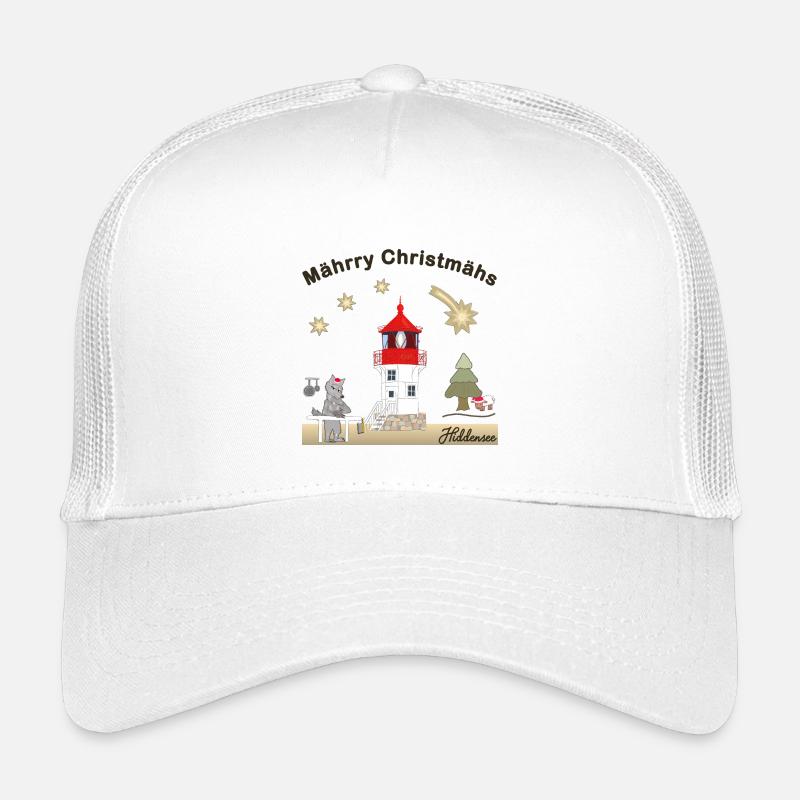 Hiddensee, Leuchtturm Gellen, Weihnachten, Wolf Kinder Trucker-Cap