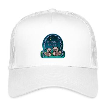 Good Night - Raccoon Couple - Kids’ Trucker Cap - white - Front