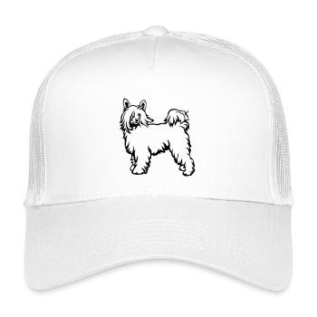 Chinese Crested Powderpuff - Kinder Trucker-Cap - Weiß - Vorne