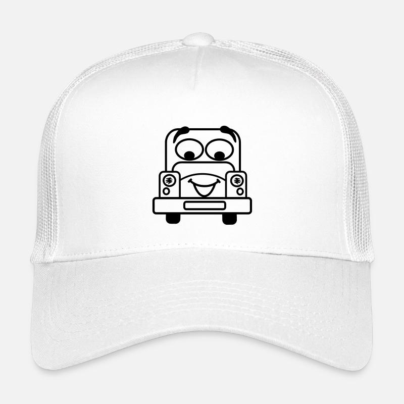 Fröhliches Auto mit transparentem Gesicht Kinder Trucker-Cap