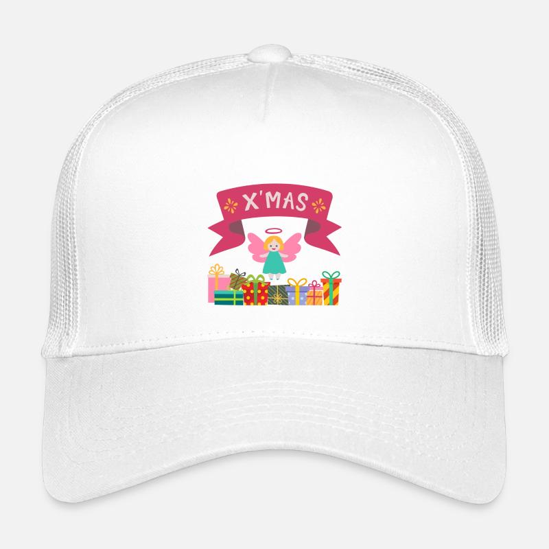 XMAS Engel mit Geschenken - Kinder Trucker-Cap - Weiß
