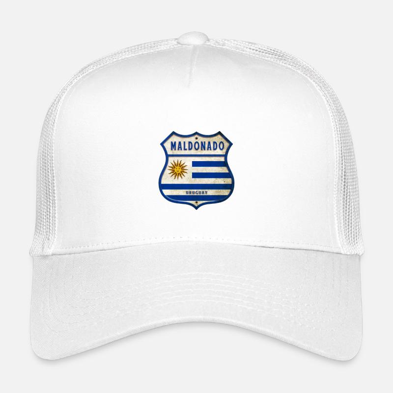 Maldonado Uruguay Vintage Design - Kinder Trucker-Cap - Weiß