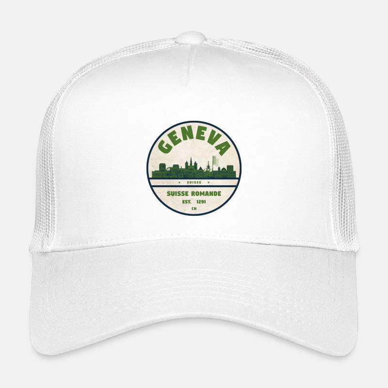 Genf Skyline Badge Romande Kinder Trucker-Cap
