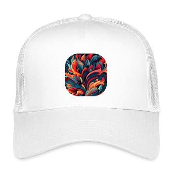 Abstract - Kids’ Trucker Cap - white - Front