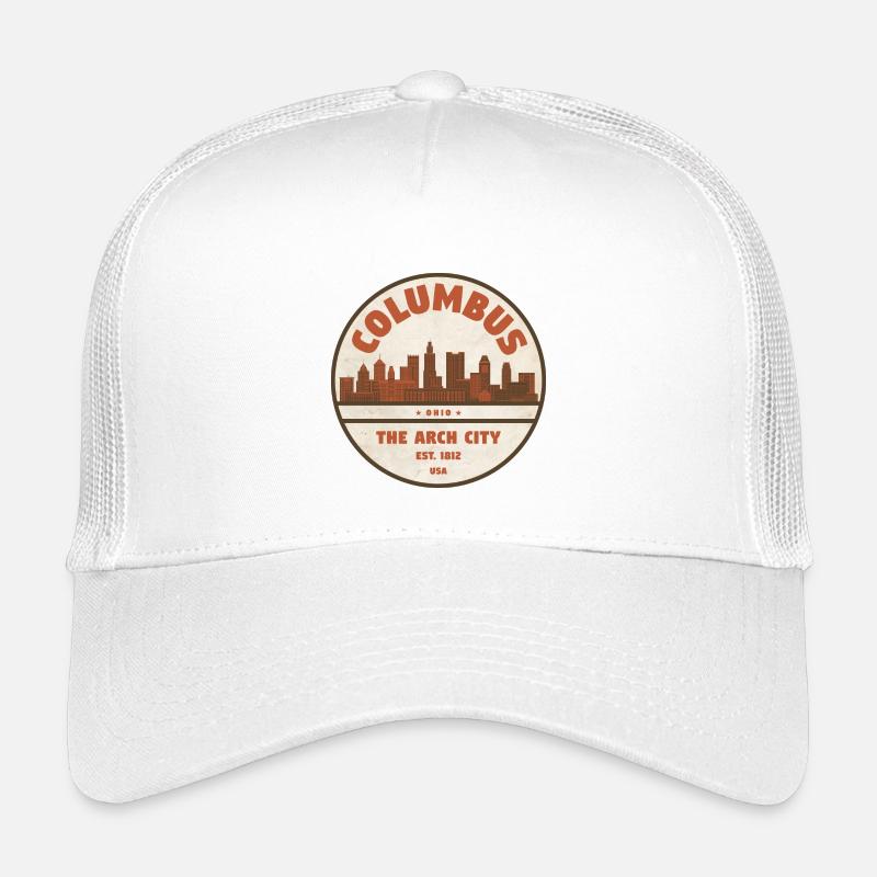 Columbus Skyline Vintage Patch Kinder Trucker-Cap