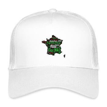 France en Mots – Famille et Amour - Casquette trucker enfant - blanc - Devant