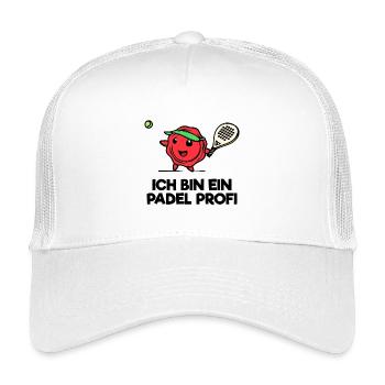 Bälle Schläger Spieler Padel Statement Sportart - Kinder Trucker-Cap - Weiß - Vorne