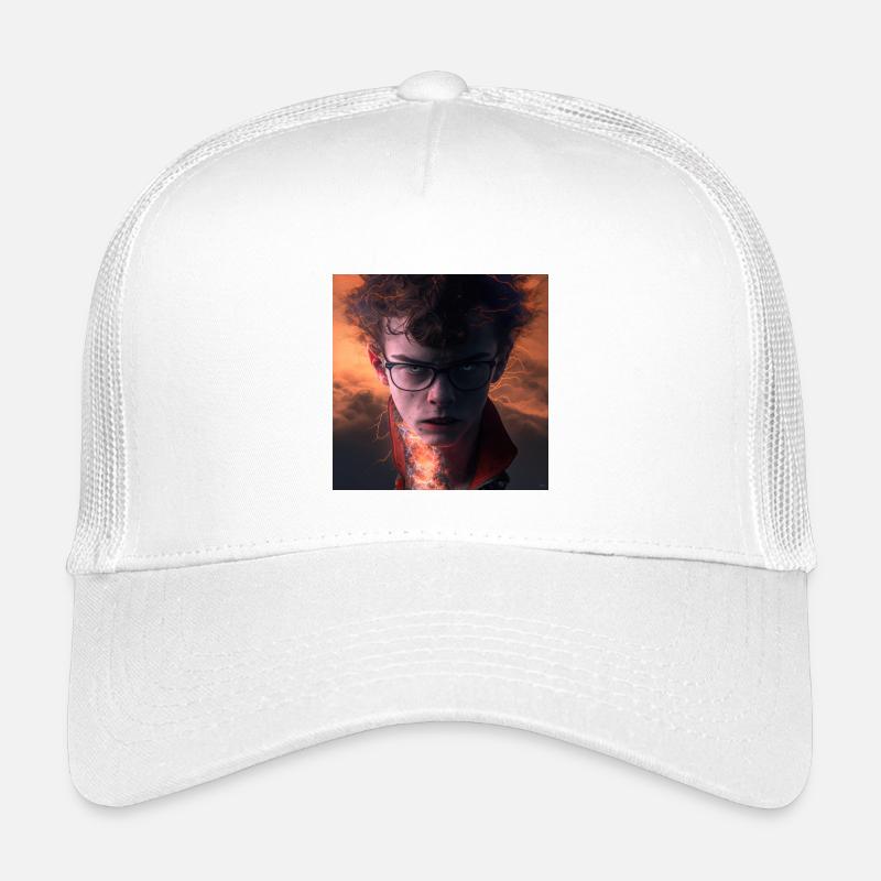 Portrait elektrik -  Éclairs et Feu Intérieur Casquette trucker enfant