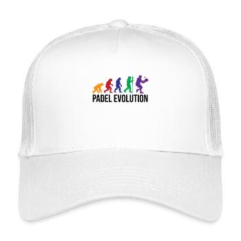Padelspiel Padel Evolution Sportart Statement - Kinder Trucker-Cap - Weiß - Vorne