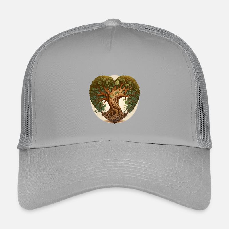 Baum in einer Herzform, Herzbaum mit Hintergrund Kinder Trucker-Cap