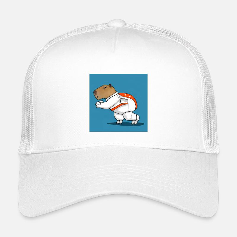 Capybara astronaut - Kids’ Trucker Cap - white
