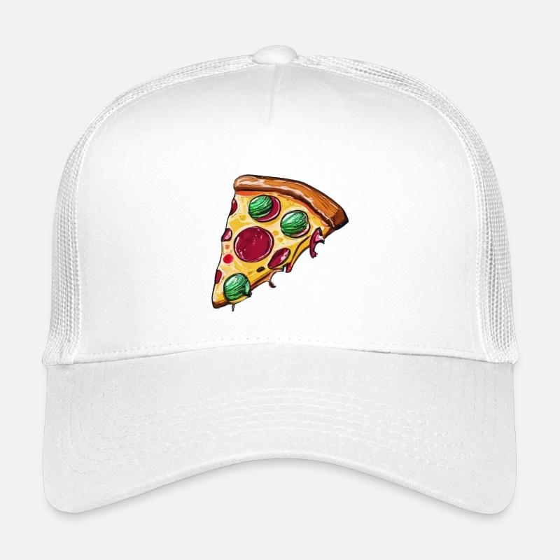 Illustration de pizza aux olives vertes Casquette trucker enfant