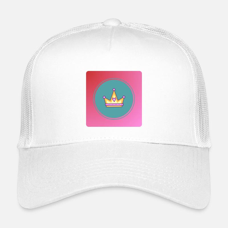 Pastellkrone mit Herz Kinder Trucker-Cap