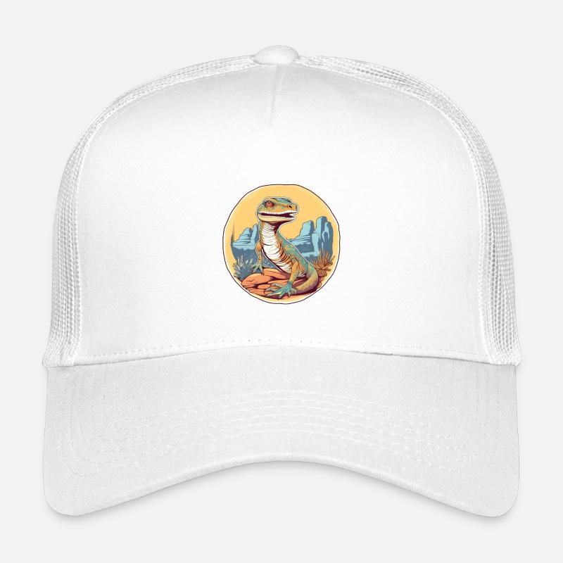 Dinosaures dans le panorama du désert Casquette trucker enfant