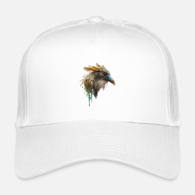 Schöner Rabenkopf, Rabendesign, Schöner Vogel - Kinder Trucker-Cap - Weiß