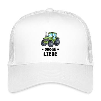 Kraftfahrzeug Herz Traktor Statement Landleben - Kinder Trucker-Cap - Weiß - Vorne