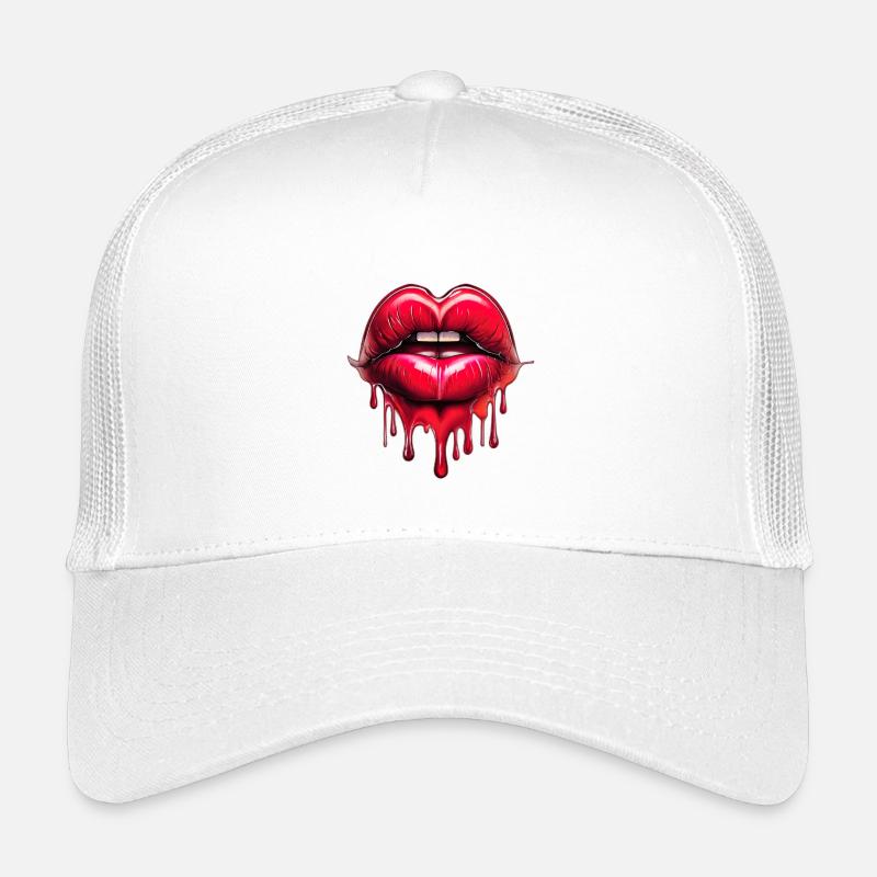 Lippen - Kinder Trucker-Cap - Weiß