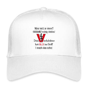 Lustiger Tierarzt Spruch Veterinär Mundart - Kinder Trucker-Cap - Weiß - Vorne