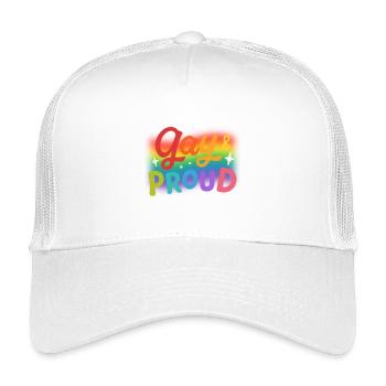 Gai et fier - Casquette trucker enfant - blanc - Devant