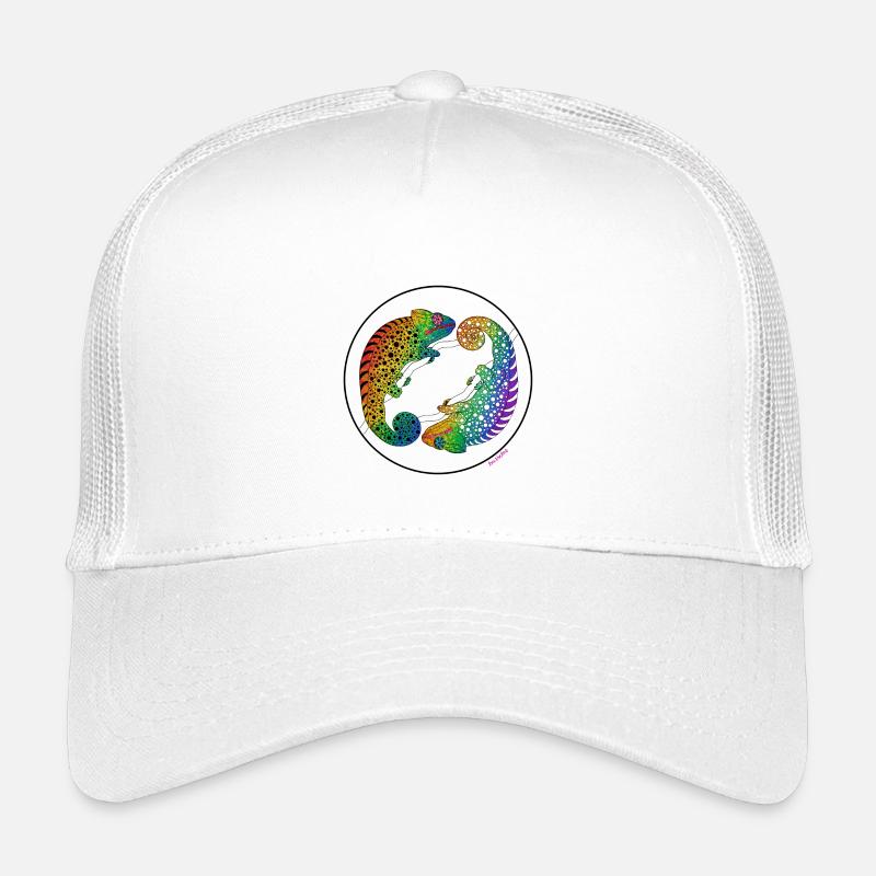 Pride-Chamäleon - Kinder Trucker-Cap - Weiß