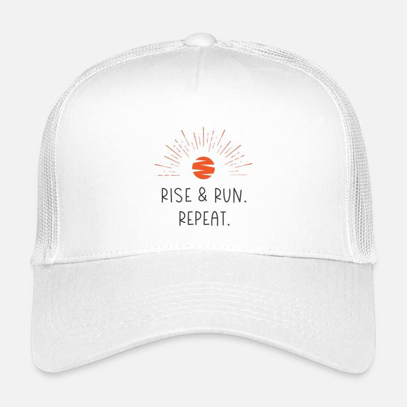Levez-vous et courez. Répéter. - Casquette trucker enfant - blanc