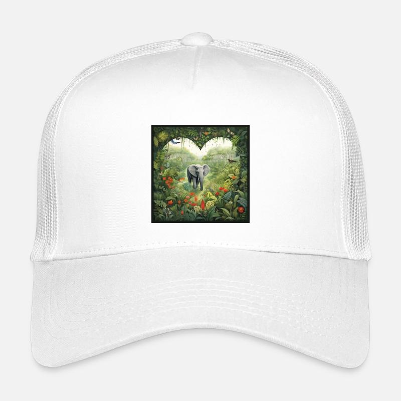 Elefanten Liebe - Kinder Trucker-Cap - Weiß