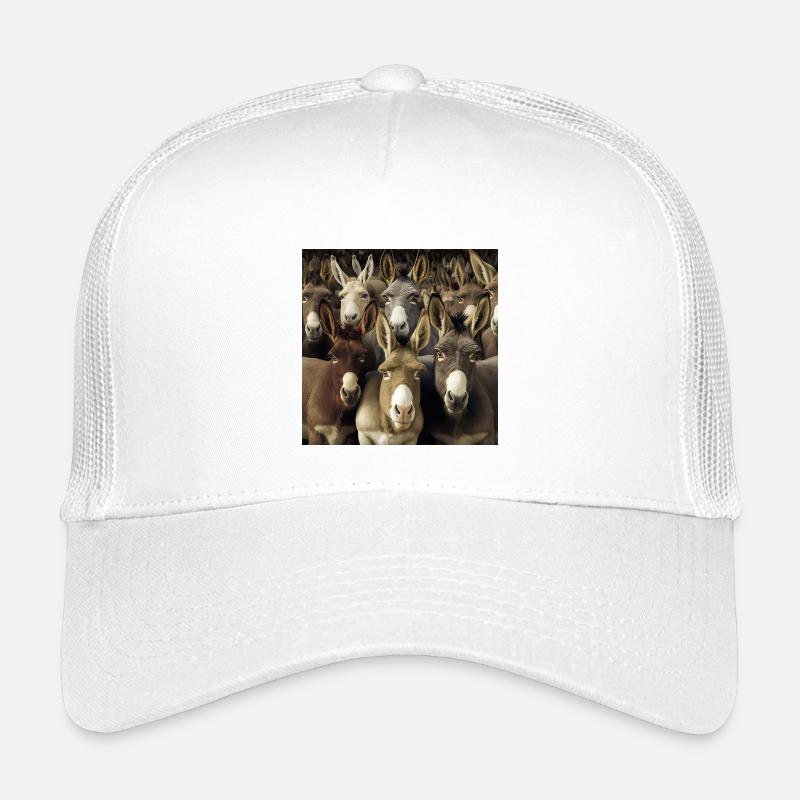 Esel-Muster - Kinder Trucker-Cap - Weiß