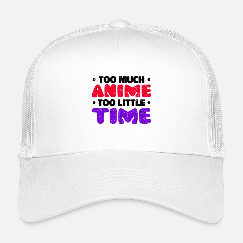 Anime Statement Trickfilm Manga Comic Mangastyle - Kinder Trucker-Cap - Weiß
