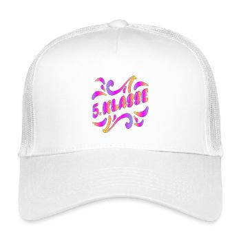 5. Klasse - SCHULWECHSEL - Kinder Trucker-Cap - Weiß - Vorne