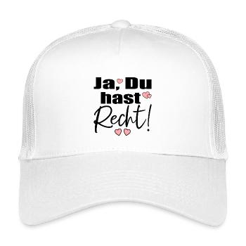 RECHT VERSÖHNUNG - Kinder Trucker-Cap - Weiß - Vorne