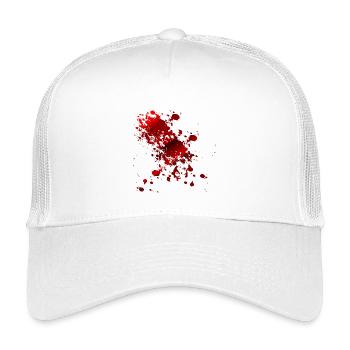 HALLOWEEN KOSTÜME BLUTFLECKEN BLUT - Kinder Trucker-Cap - Weiß - Vorne
