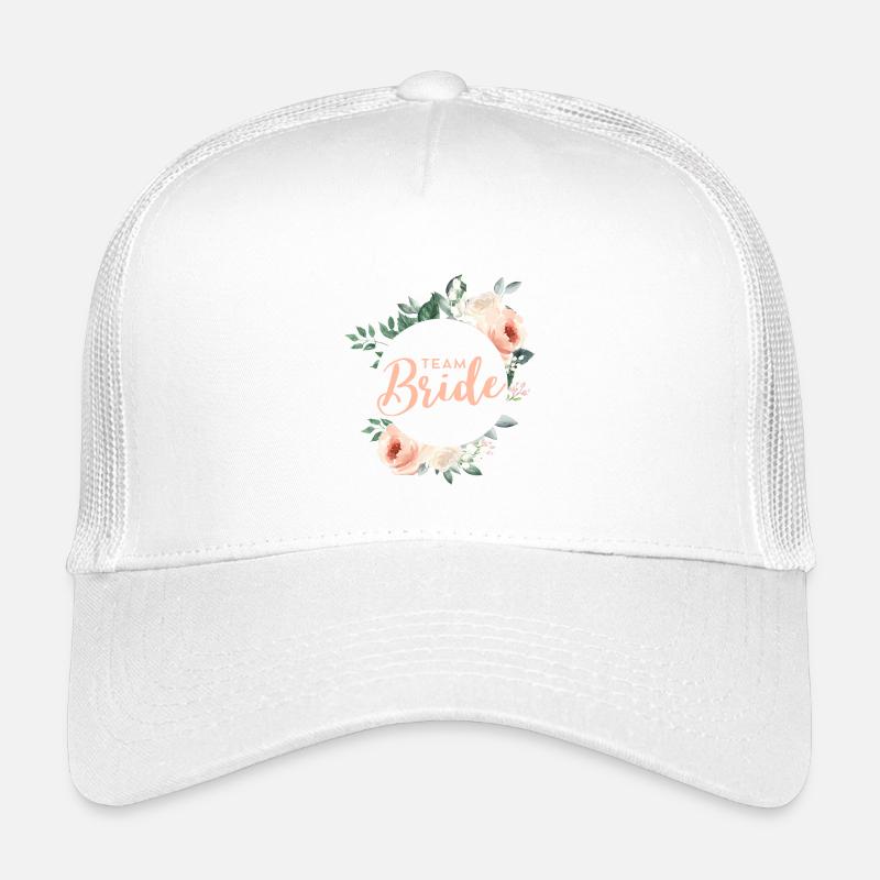 Team Bride! Green pastel wreath, customisable Kids’ Trucker Cap