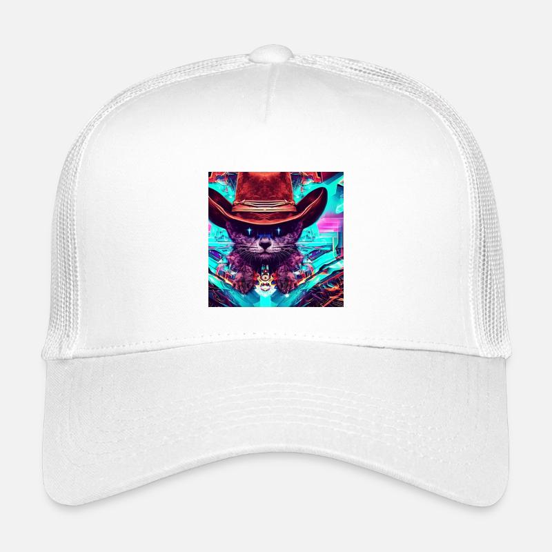 SpaceCat - Kinder Trucker-Cap - Weiß