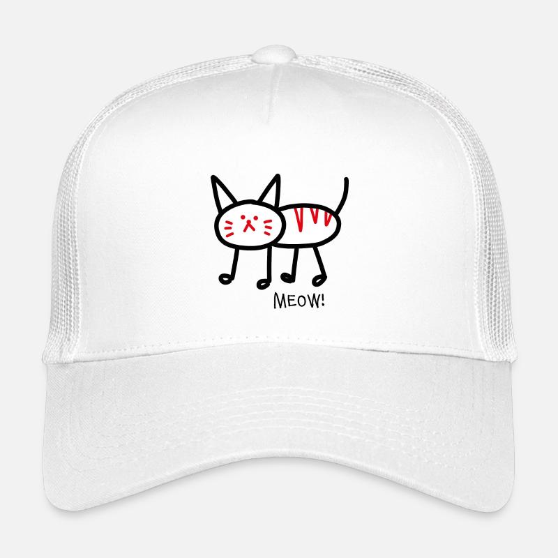 Meow! white - Kids’ Trucker Cap - white