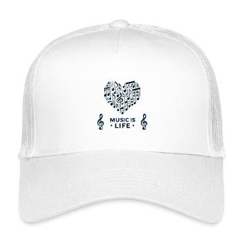 Music is life - Kids’ Trucker Cap - white - Front