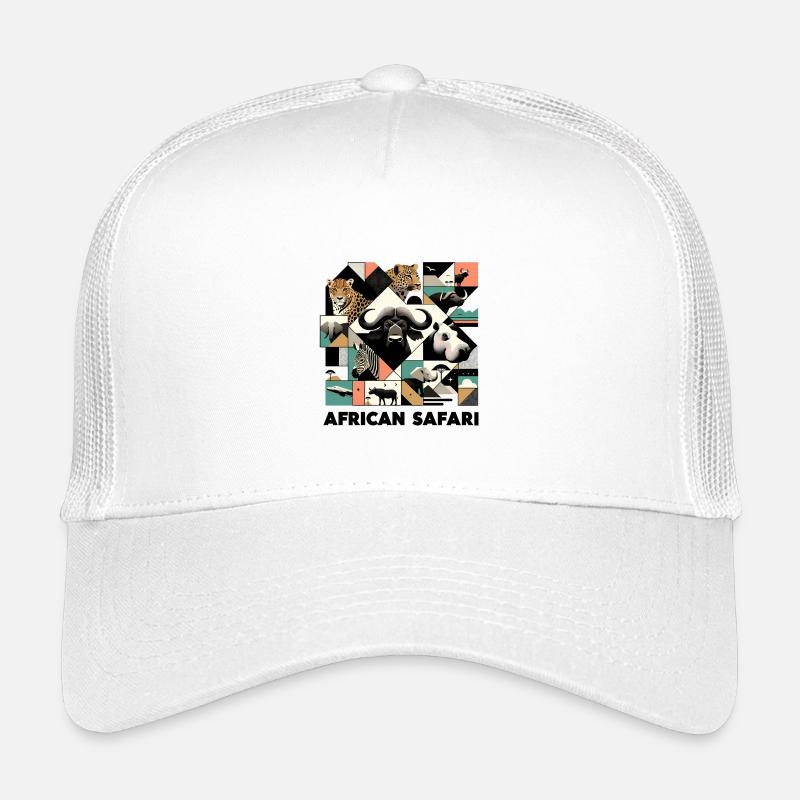 Afrika Safari - Kinder Trucker-Cap - Weiß