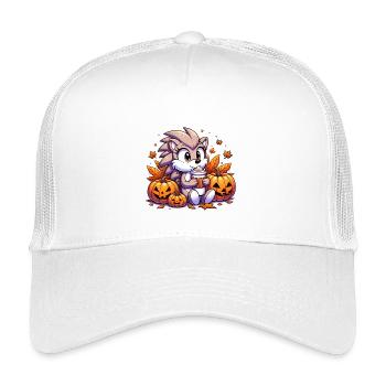 Hérisson boit Halloween - Casquette trucker enfant - blanc - Devant