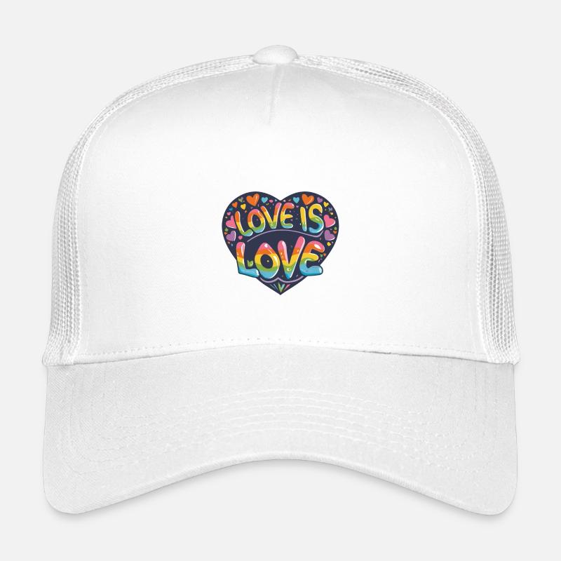 Love is Love - Kinder Trucker-Cap - Weiß