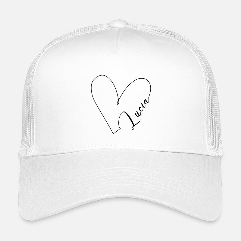 Lucia Nom Ligne de Coeur Casquette trucker enfant