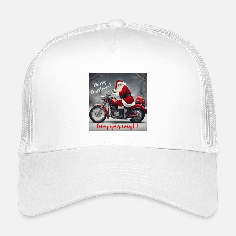 Der Weihnachtsmann auf dem Motorrad Kinder Trucker-Cap