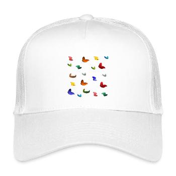 BOULDERING, BOULDERING, CLIMBING, MOUNTAINEERING, MOUNTAINEERING - Kids’ Trucker Cap - white - Front