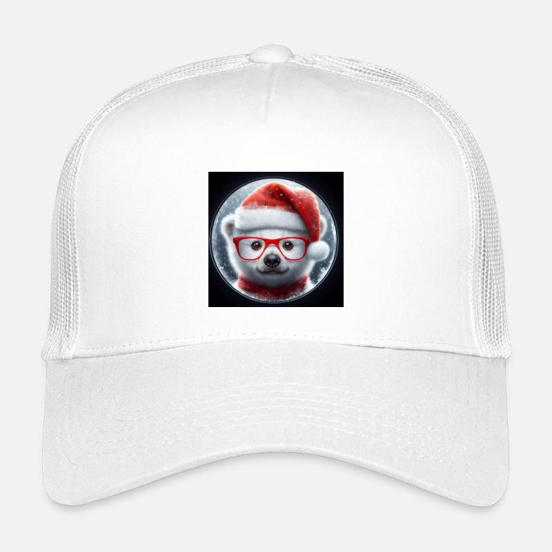 Polar bear baby as Santa Claus Kids’ Trucker Cap