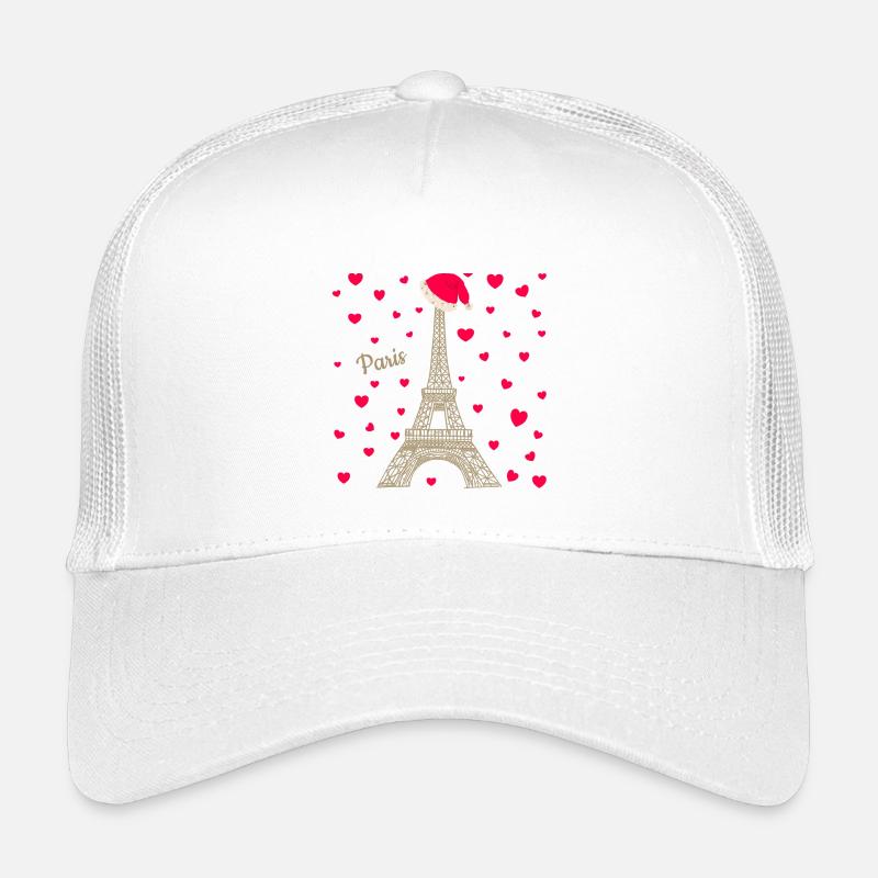 Eiffel Tower Paris at Christmas time, love heart Kids’ Trucker Cap