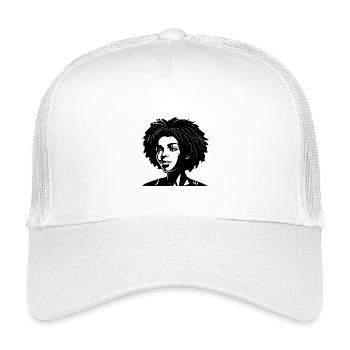 Beautiful Black Woman Illustration - Kinder Trucker-Cap - Weiß - Vorne