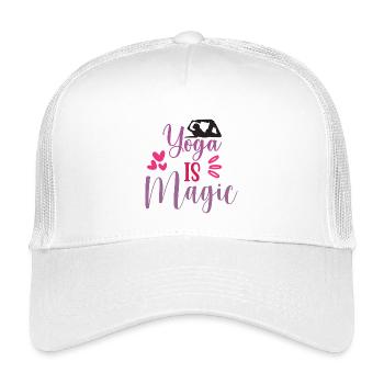 Yoga ist Magie - Kinder Trucker-Cap - Weiß - Vorne